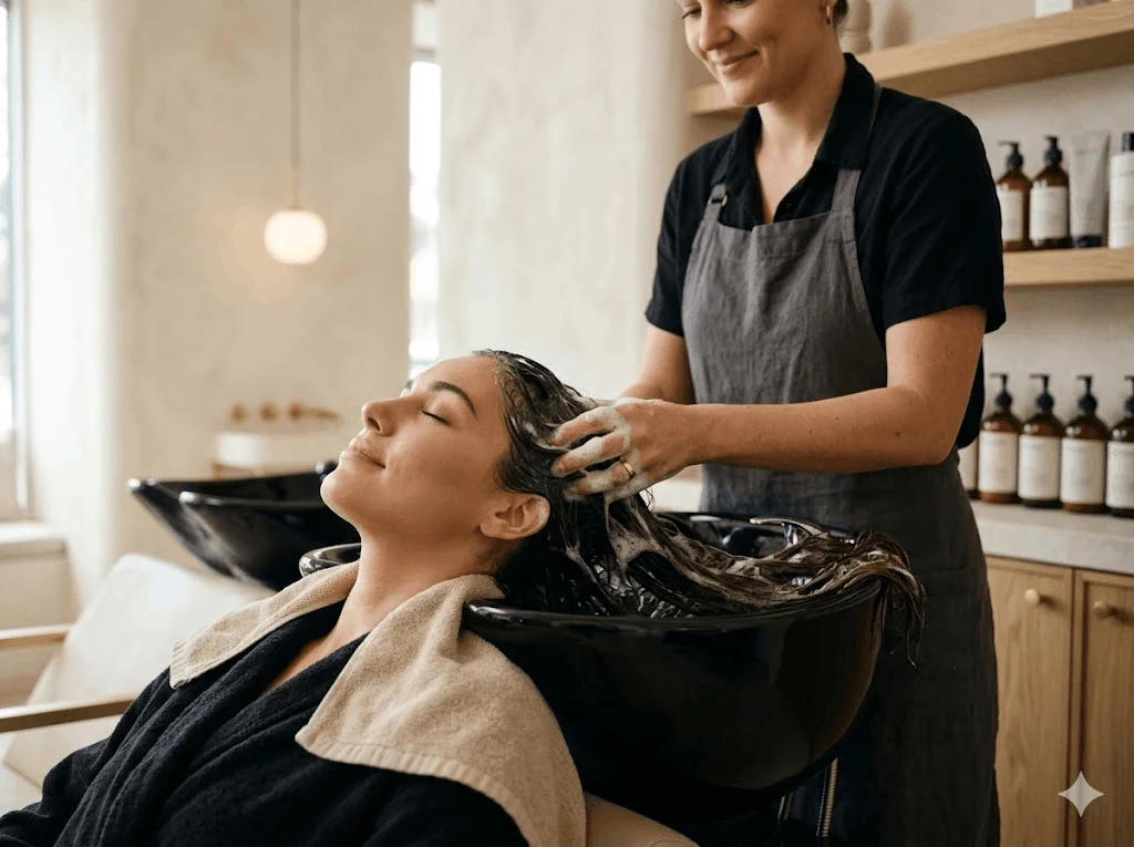 Hair wash and styling service